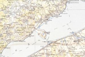 cca 1926 Balatoni térképe, 1: 200.000, M. Kir. Állami Térképészet, hajtott, 26x44 cm