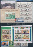 5 stamps + 13 blocks, Külföldi bélyegek vegyesen 4 stecklapon: 5 klf bélyeg és 13 klf blokk