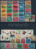 97 different stamps, Külföldi bélyegek vegyesen 3 stecklapon: 97 db bélyeg, közte sok Madár és Emlős motívum