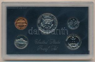 Amerikai Egyesült Államok 1971S 1c-1/2$ (5xklf) forgalmi sor dísztokban, tanúsítvánnyal T:PP 
USA 1...