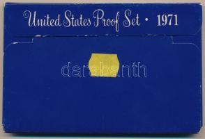 Amerikai Egyesült Államok 1971S 1c-1/2$ (5xklf) forgalmi sor dísztokban, tanúsítvánnyal T:PP 
USA 1...