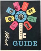 1964 Hungary Hotal Guide, rajta Magyarország és Budapest térképével, idegenforgalmi prospektus, 19x22 cmx2