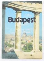 cca 1990 Budapest térkép, rajta Budapest nevezetességeivel, metróvonalakkal, 59x86 cm