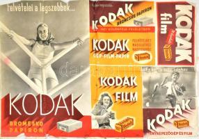 cca 1940 Kodak Film nagyméretű reklámplakát, Klösz Coloroffset. Szakadásokkal, hajtva, 98x68 cm