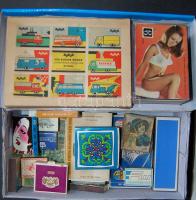 Külföldi gyufásdobozok, több nagyméretűvel és díszdoboz