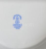 1940 Herendi antik fekete Viktória Macaó füles kaspó. Kézzel festett, jelzett, kis kopással. Rendkív...