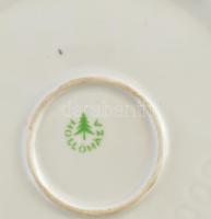 Hollóházi porcelán márványmintás, irizáló porcelán váza, matricás, jelzett, kis kopásnyomokkal, m: 3...