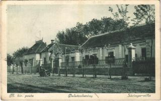 1940 Balatonberény, M. kir. posta, Sáringer villa (EB)