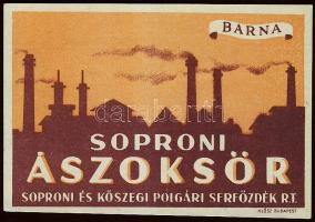 Soproni Ászok sör régi sörcímke