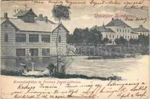 1899 (Vorläufer) Zombor, Sombor; Korcsolyapálya és Ferenc József laktanya / ice skating hall, military barracks