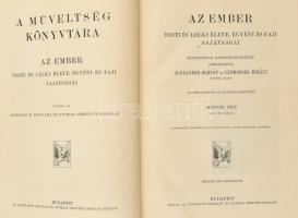 Alexander Bernát-Lenhossék Mihály: Az ember testi és lelki élete, egyéni és faji sajátságai I-II. Bp...