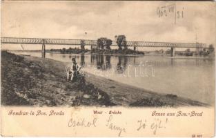 1903 Brod, Bosanski Brod; Most / Brücke / bridge (EB)