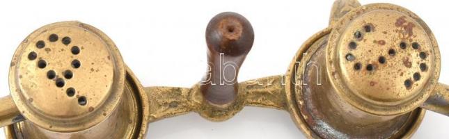 Fa nyeles réz só és borsszóró, 12×10 cm