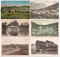 10 db RÉGI román város képeslap vegyes minőségben / 10 pre-1945 Romanian town-view postcards in mixed quality