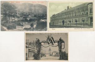 5 db RÉGI erdélyi város képeslap vegyes minőségben: Brassó, Aknasugatag, Nagyvárad, Belényes, Nagyszalonta bevonulási fotó / 5 pre-1945 Transylvanian town-view postcards in mixed quality: Brasov, Beius, Oradea, Ocna Sugatag, Salonta entry of the Hungarian troops photo