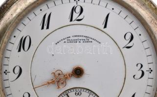 A. Lange & Söhne ezüst (Ag) zsebóra. Jelzett tok, jelzett szerkezet. (szerkezetszám: 54618) Dupl...