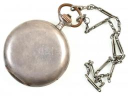 A. Lange & Söhne ezüst (Ag) zsebóra. Jelzett tok, jelzett szerkezet. (szerkezetszám: 54618) Dupl...