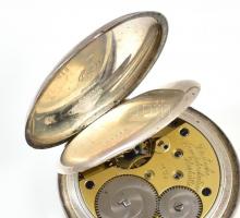 A. Lange & Söhne ezüst (Ag) zsebóra. Jelzett tok, jelzett szerkezet. (szerkezetszám: 54618) Dupl...