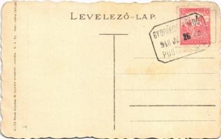 Gyopáros-fürdő (Orosháza); Kerektó fürdő, lovaskocsik,  kerékpárosok + "GYOPÁROS-FÜRDŐ POSTAI Ü...