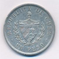 Kuba 1932. 1P Ag T:2 kis ph. Cuba 1932. 1 Peso Ag C:XF small edge error Krause KM#15.2