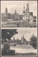 cca 1930-40 Drezdai látképek, városrészletek (Zwinger, Elba, Frauenkirche stb.), 6 db vintage sokszo...