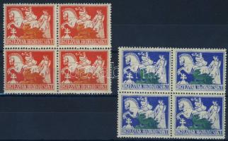 1915 Hadikölcsön reklámbélyeg 2 négyestömb