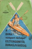 1982 A Duna vízisport-térképe Esztergomtól Dunaújvárosig 1719-1580 fkm-ig, kiadja: Cartographia, 492...