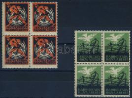 1915 Hadikölcsön reklámbélyeg 2 négyestömb