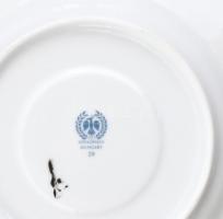 Hollóházi mokkás és teás készletek kannák nélkül. 6 személyesek. Matricás, jelzett, hibátlan