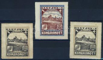 1920 Irredenta bélyegek Komárom 3 db Ritka!