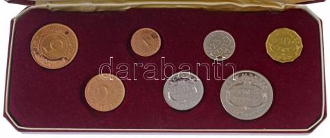 Seychelle-szigetek 1969. 1c-1R (7xklf) forgalmi sor, eredeti tokban T:1,1- Seychelles 1969. 1 Cent - 1 Rupee (7xdiff) coin set in original case C:UNC,AU