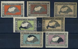 1920 Irredenta bélyegek elcsatolások 4 db + 3 db fázisnyomat