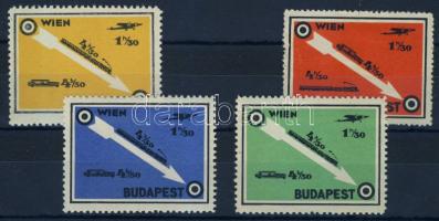 1930 Wien-Budapest reklámbélyeg sor 4 db