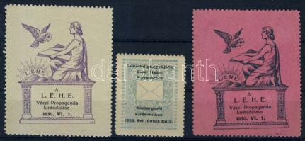 1930 LEHE Váczi és Esztergomi kirándulás 3 db