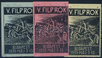 1935 V. FILPROK Budapest nagyalakú sor 3 db