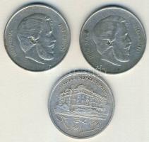 1947. 5Ft Ag "Kossuth" (2x) + 1992. 200Ft Ag "MNB" T:2,3