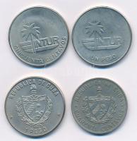 Kuba 1962. 40c Cu-Ni + 1981. 50c Cu-Ni + 1P Cu-Ni + 1982. 1P Cu-Ni C:1-,2
Cuba 1962. 40 Centavos Cu...