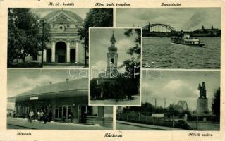 Ráckeve, katonai emlékmű, vasútállomás