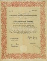 1907. "Magyar Általános Hitelszövetkezet" törzsjegye 50K-ról + 1942. Államadóssági kötvény 100P-ről, szelvényekkel + 1946. Államadóssági kötvény 10kg búza pénzbeli egyenértékéről