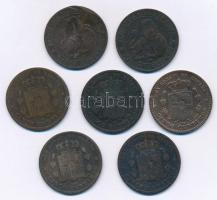 Spanyolország 1870-1879. 5c Cu (7x) T:3
Spain 1870-1879. 5 Centimos Cu (7x) C:F