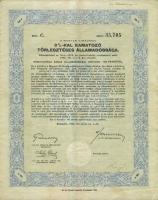 1907. "Magyar Általános Hitelszövetkezet" törzsjegye 50K-ról + 1942. Államadóssági kötvény...