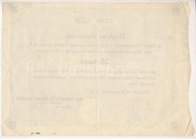 Budapest 1923. "Magyar Köztisztviselők és Állami Alkalmazottak Takarékpéntára Rt." ideigle...