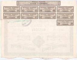 Románia / Bukarest 1926. "Steaua Romana" háromnyelvű részvény 500L-ről, szelvényekkel, fel...