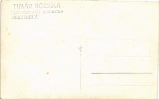 Keszthely, katonatisztek és hölgyek automobilokkal. Tímár Rózsika fényképészeti műterme, photo