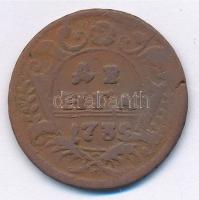 Orosz Birodalom 1735. Denga (1/2k) Cu T:3 Russian Empire 1735. Denga (1/2 Kopeck) Cu C:F Krause KM#188