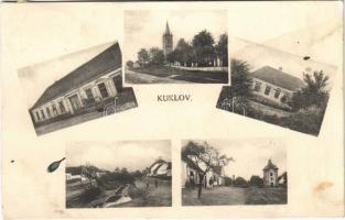 Kukló, Kuklov; templom, Fő utca, részletek / church, main street (ragasztónyom / glue marks)