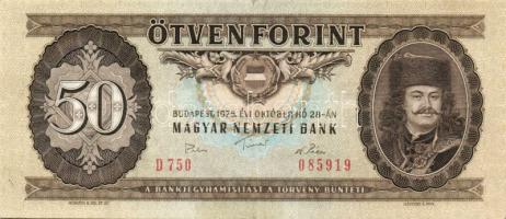 1975. 50Ft T:II + 1989. 50Ft T:II+ Csak egyszer hajtva!