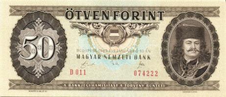 1975. 50Ft T:II + 1989. 50Ft T:II+ Csak egyszer hajtva!