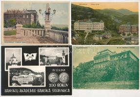 Selmecbánya, Schemnitz, Banská Stiavnica; 3 db régi és egy modern képeslap / 3 pre-1945 and 1 modern postcards