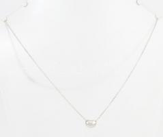 Ezüst(Ag) kis csúszóval, jelzett, h: 40 cm, nettó: 2,54 g